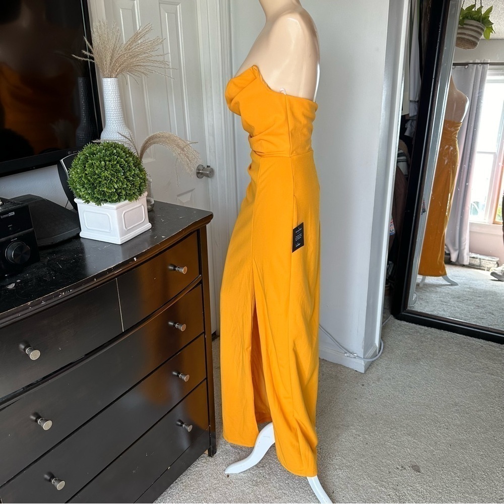 LULU’S MALIA RUCHED STRAPLESS MAXI DRESS - Picture 10 of 16